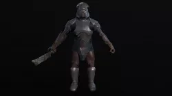 orc warrior Low-poly  3D model
