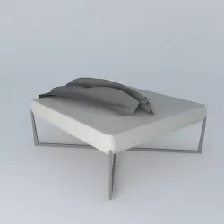 Ottoman With Throw 3D model