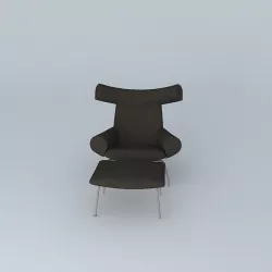 Ox Chair and Ottoman 3D model