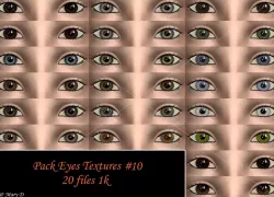 Pack Eyes Textures 10 3D model