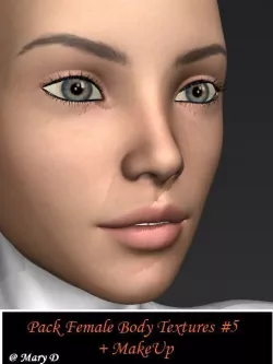 Pack Female Body Textures 5 3D model