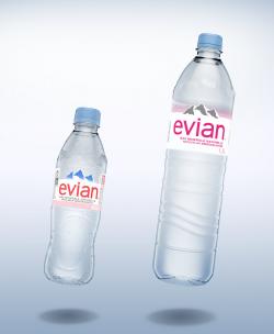 Evian mineralvatten 1L flaskförpackning 3D-modell $39 - .3ds