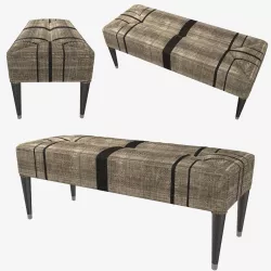 Palecek Fritz Rope Bench 3d model 3D model