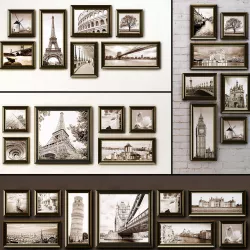 Pictures Set 16 - 26 Picture - 6 combinations 3D model
