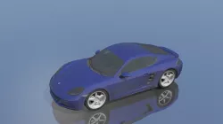 Porsche 718 Cayman Low-poly  3D model
