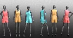 posed mannequins wearing jumpsuit collection 
