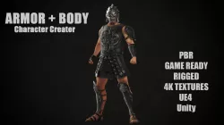 Roman Gladiator Ancient Warrior MAXIMUS for Character Creator Low-poly  3D model