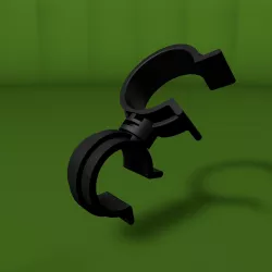Rotating hose or wire clip Low-poly  3D model