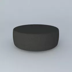 Round Leather Coffee Table Ottoman 3D model