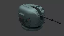 Russian Naval Gun AK-100 3D model