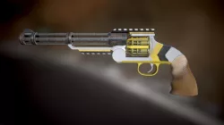 Sci fi old gun Low-poly  3D model
