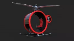 SciFi Helicopter lowpoly 3D Model Low-poly  3D model