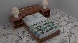 Simple bed room 3D model