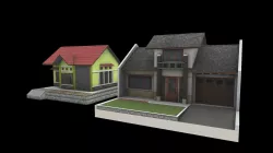 simple House Home housing Low-poly  3D model