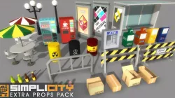 SimpliCity Extra Props - cartoon Low-poly  3D model