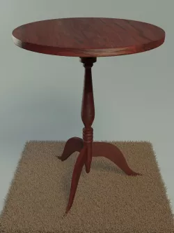 Small table with round top 3D model