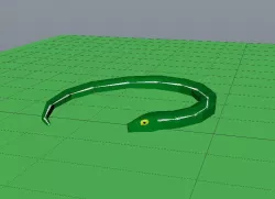 Snake Low Poly Cartoon Model Low-poly  3D model