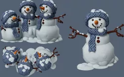snowman 3D model