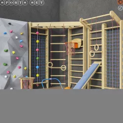 Sports furniture and equipment set 1 3D model