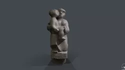 Statue photogrammetry 3D scan Low-poly  3D model