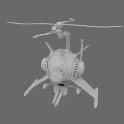 Steampunk Helicoter 3D model