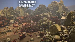 Stone debris Low-poly  3D model