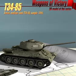 T34-85 Low-poly  3D model