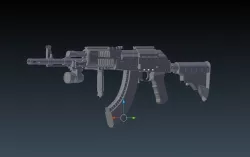 Tactical AK47 3D model