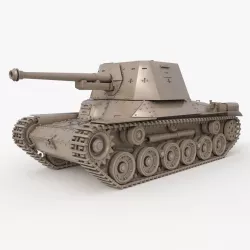 Tank Type 3 Ho Ni III Japan Clay Vray  3D model