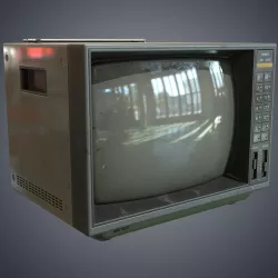 Television retro Low-poly  3D model