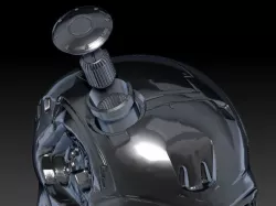Terminator Skull with CPU Core housing and Plug (Hi res, smooth no sanding version!)