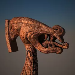TKs Carved Dragon Head Low-poly  3D model