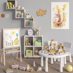 Toys and furniture set 11 3D model