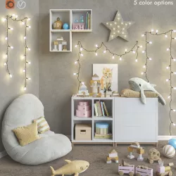 Toys and furniture set 12 3D model