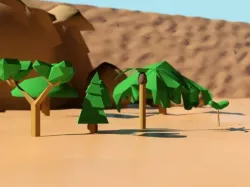 Tree Bush and Rock Environment Pack CARTOON Low-poly  3D model