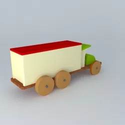 Truck Toy truncated version Chest 3D model