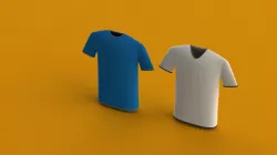 Tshirt set Low-poly  3D model