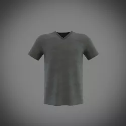 v-neck short sleeve t-shirt 3D model