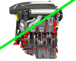 V6 Engine Interior and Cutaway 3D model