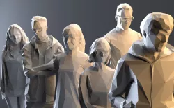 VectorPeople Sixpack 001 rigged 3D model