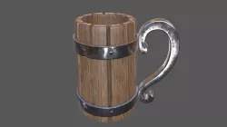 Viking Beer Mug Low Poly Game Ready Low-poly  3D model