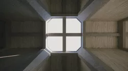 VR Gallery Brutalism Cross 2019 Baked and Corona Max Scene Low-poly  3D model