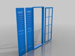 window with shutters