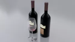 Wine bottle 3D model