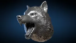 Wolf Bust 3D model