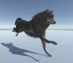 Wolf Running 3D model