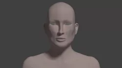 Woman face 3D model