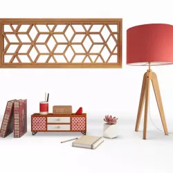 Wooden Decorative Objects 3D model