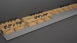 Wooden Trusses 3D model