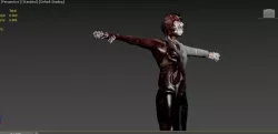  zombie with a skeleton without animation Low-poly  3D model